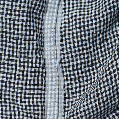 BLACK&WHITE SHIRTING LINEN DRESS