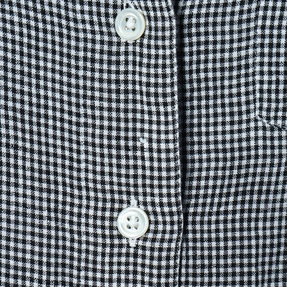 BLACK&WHITE SHIRTING LINEN DRESS
