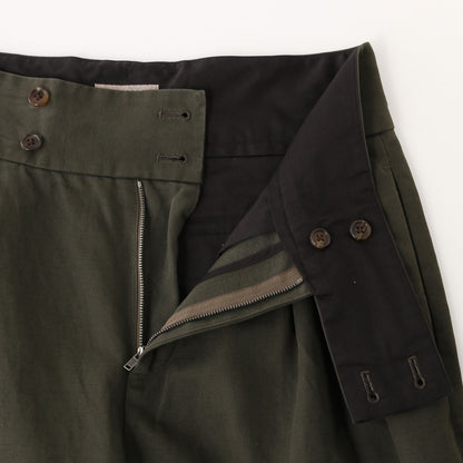 BRUSHED COTTON LINEN TROUSERS