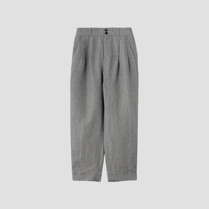 PRINCE OF WALES LINEN TROUSERS