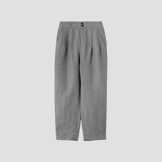 PRINCE OF WALES LINEN TROUSERS