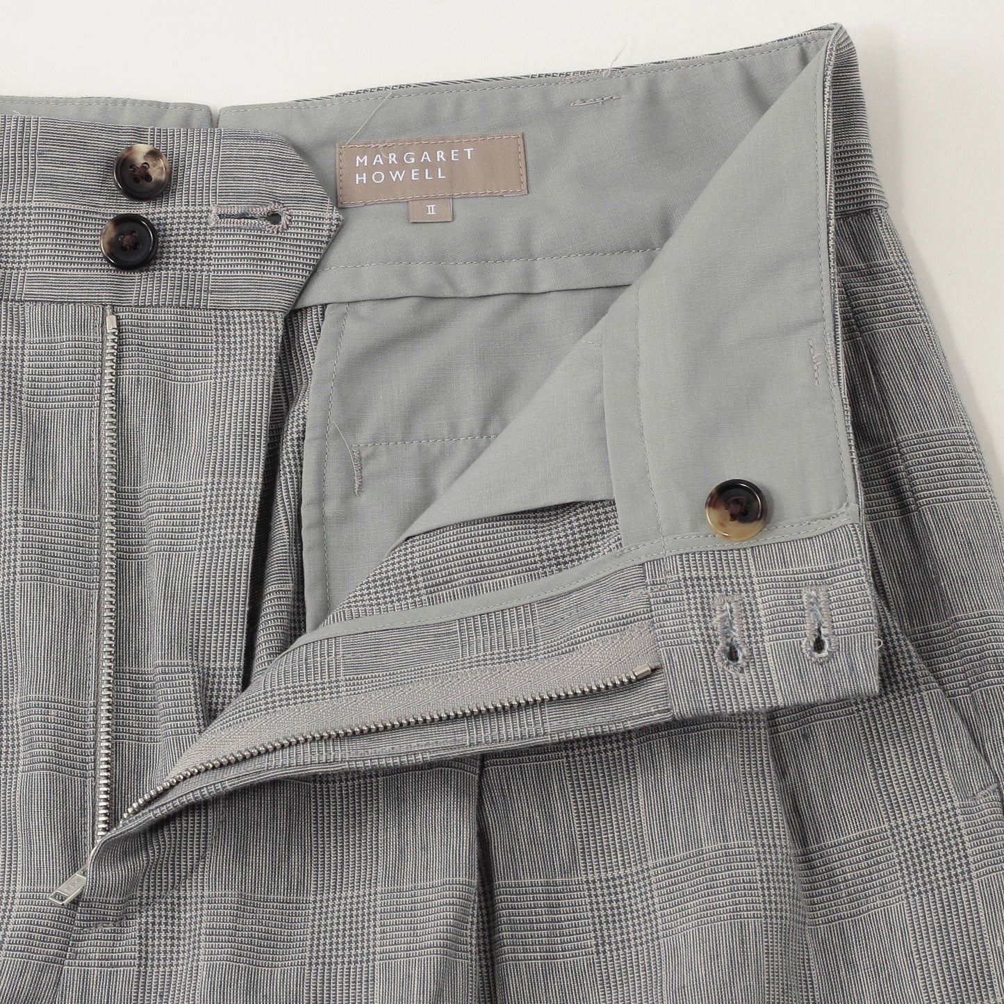 PRINCE OF WALES LINEN TROUSERS