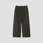 COMPACT COTTON WOOL TROUSERS