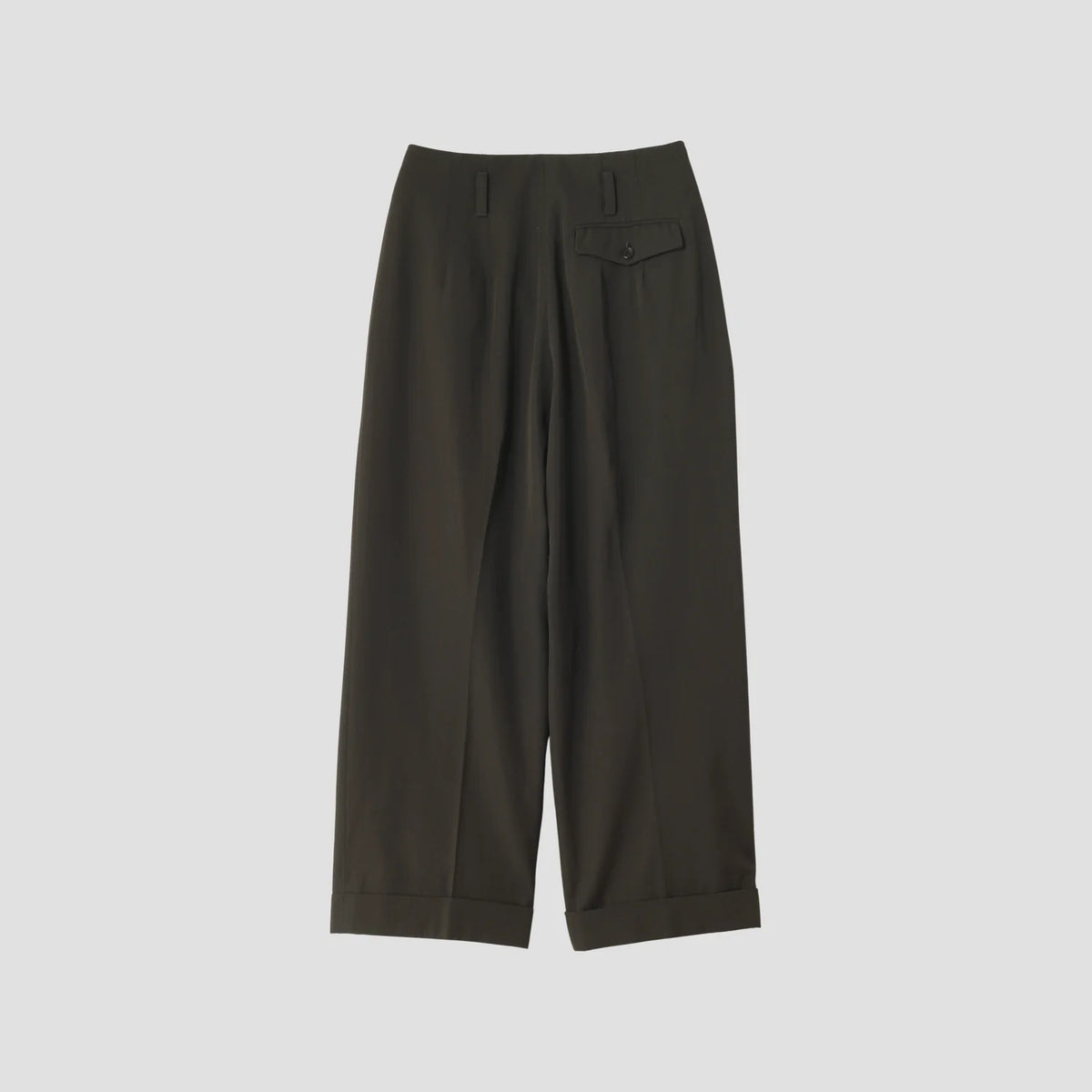 COMPACT COTTON WOOL TROUSERS