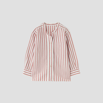 BOLD STRIPE COTTON LINEN SHIRT