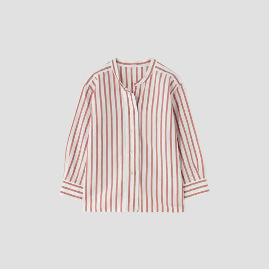 BOLD STRIPE COTTON LINEN SHIRT