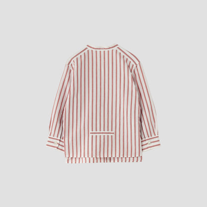 BOLD STRIPE COTTON LINEN SHIRT