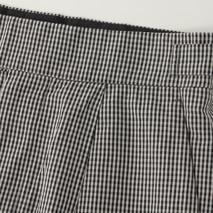 COTTON LINEN GINGHAM TROUSERS