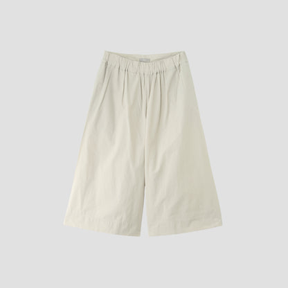 WASHED COTTON POPLIN TROUSERS