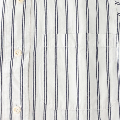 COTTON LINEN TWIN STRIPE SHIRT