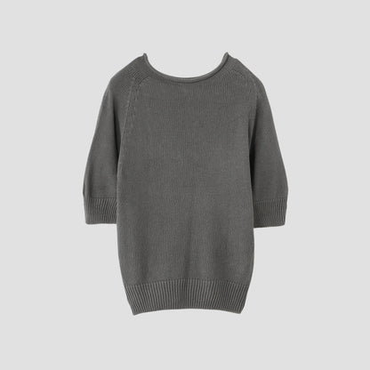 CAST OFF ROLL NECK KNIT