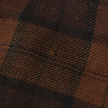 CHECK WOOL LINEN BLEND TROUSERS