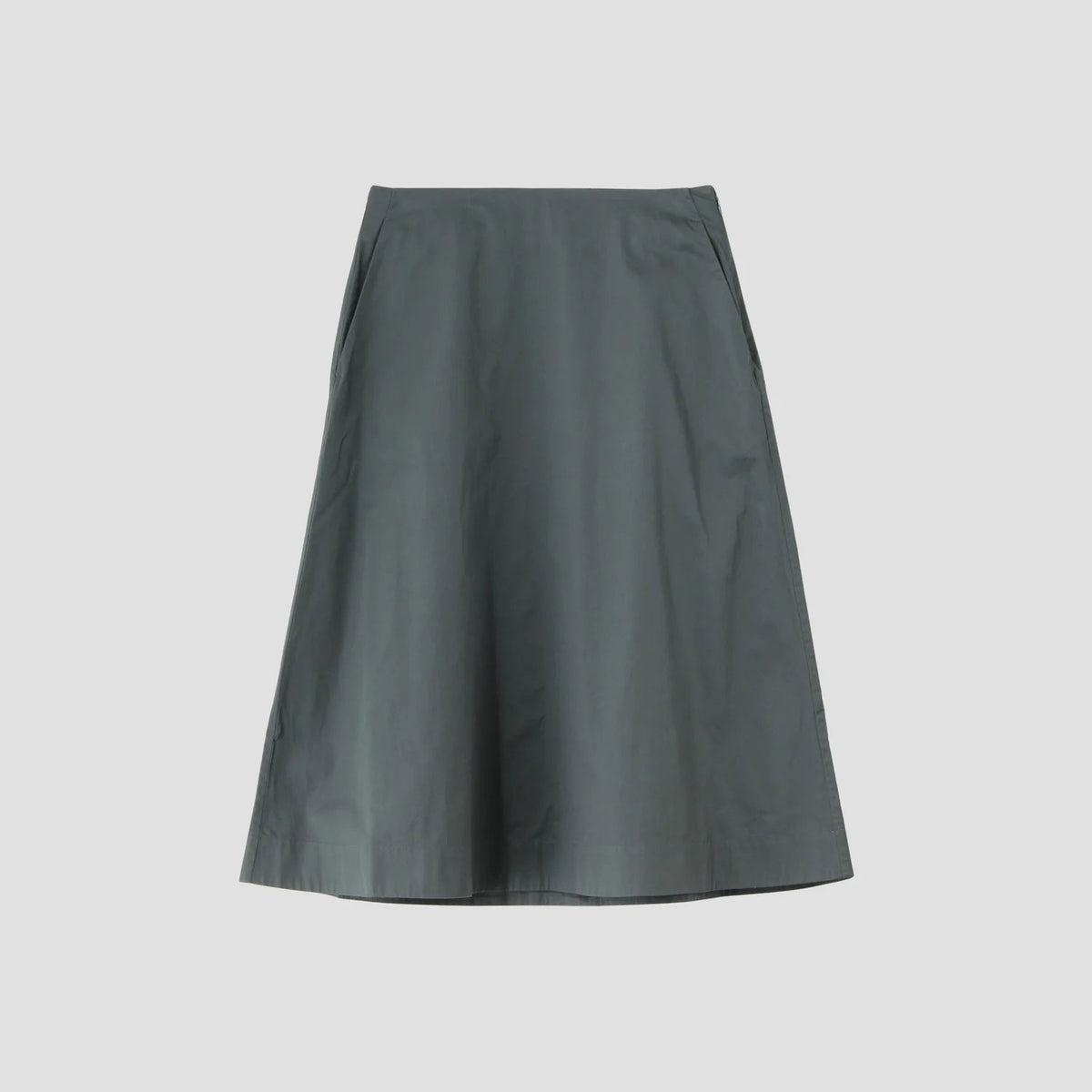COTTON SATEEN SKIRT