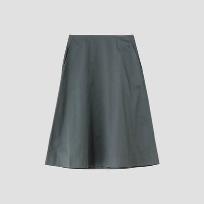 COTTON SATEEN SKIRT