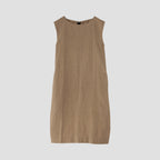 HIGH DENSE LINEN POPLIN DRESS
