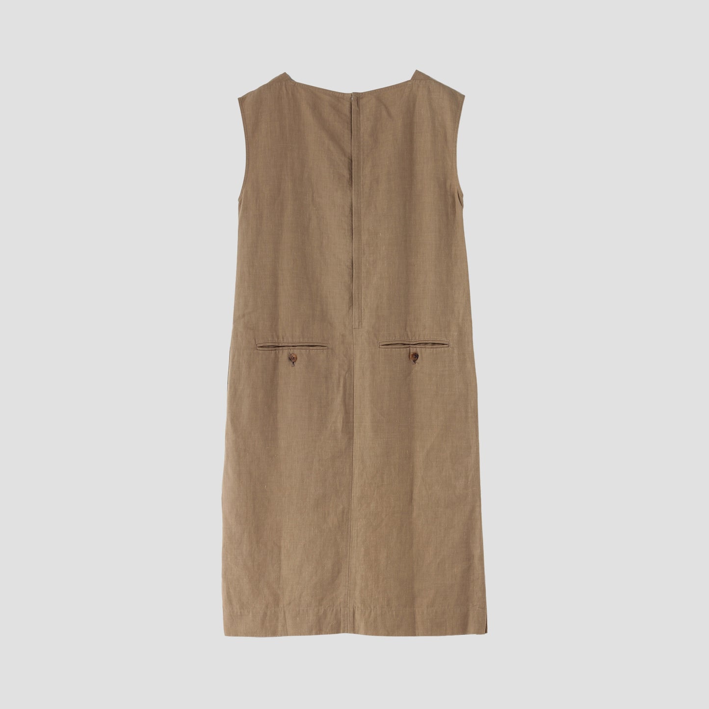 HIGH DENSE LINEN POPLIN DRESS