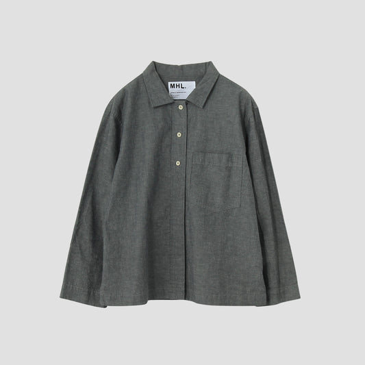 YARN DYE COTTON LINEN SHIRT