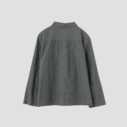 YARN DYE COTTON LINEN SHIRT