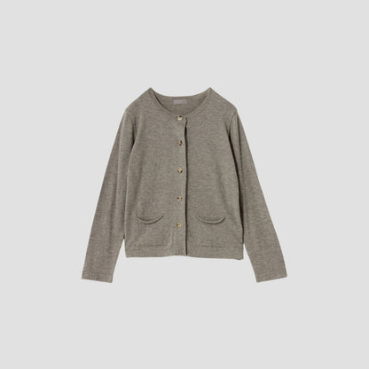 WOOL COTTON CARDIGAN KNIT