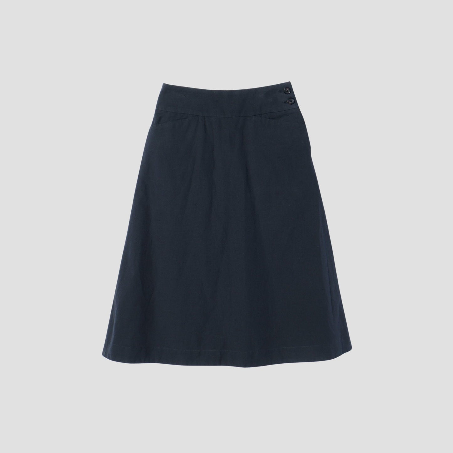 COTTON LINEN OXFORD SKIRT