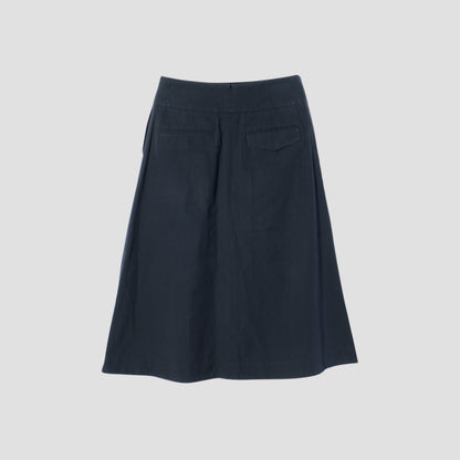 COTTON LINEN OXFORD SKIRT