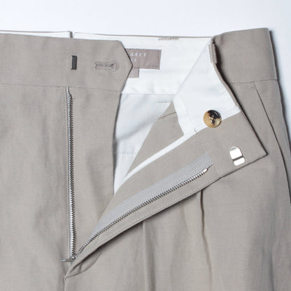 COTTON LINEN OXFORD TROUSERS