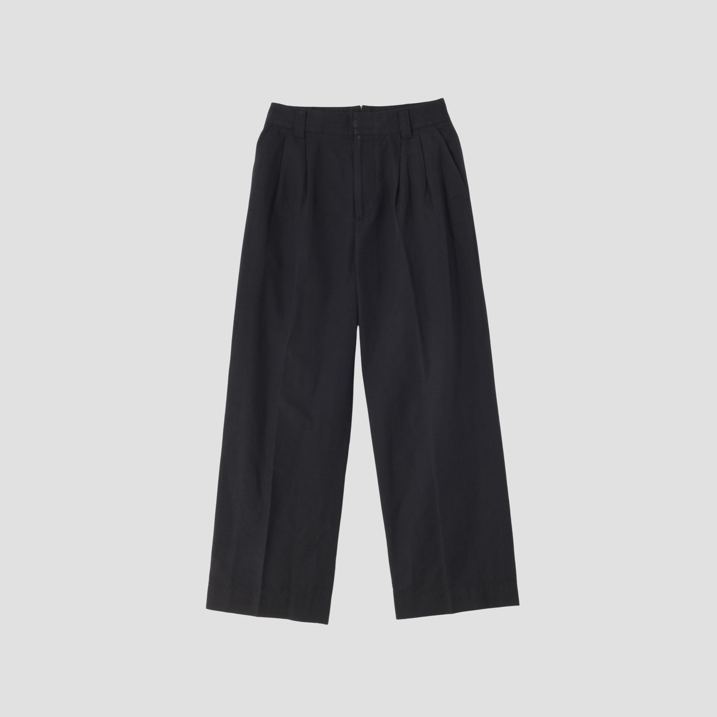COTTON LINEN OXFORD TROUSERS