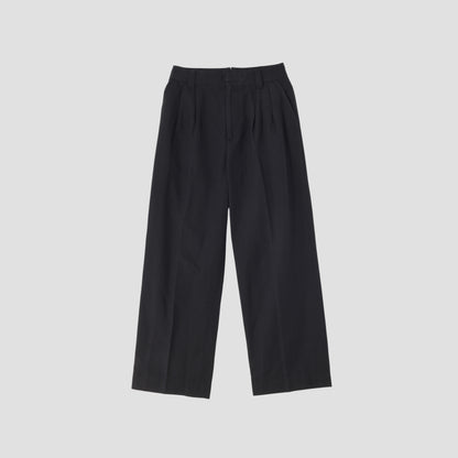 COTTON LINEN OXFORD TROUSERS