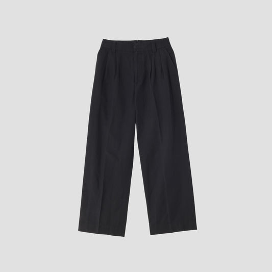 COTTON LINEN OXFORD TROUSERS