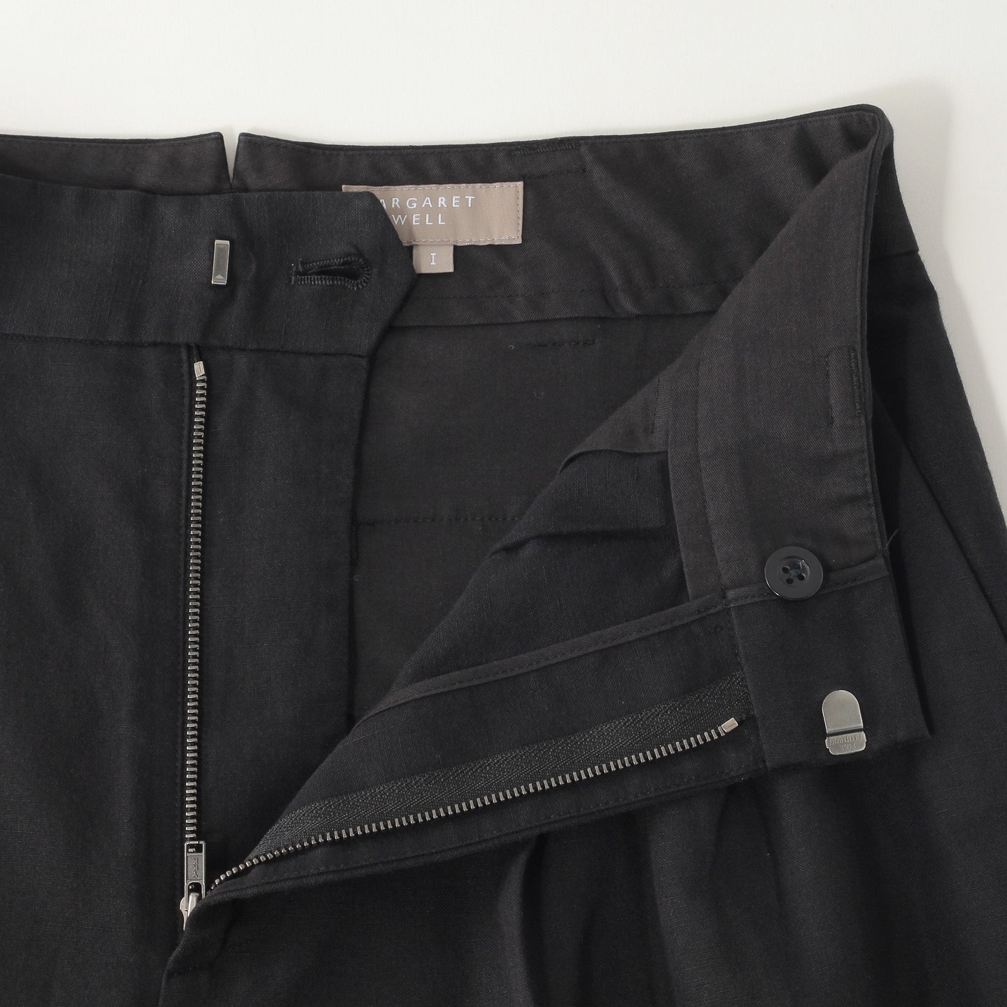 COTTON LINEN OXFORD TROUSERS