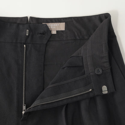 COTTON LINEN OXFORD TROUSERS