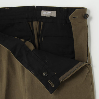 WASHED COTTON TWILL TROUSERS