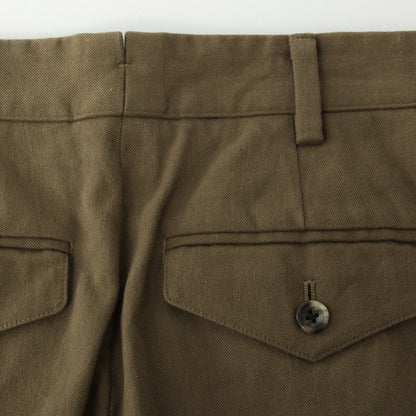 WASHED COTTON TWILL TROUSERS