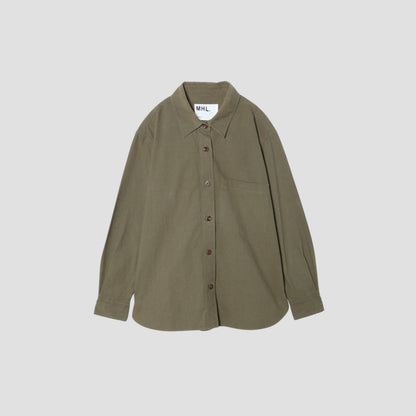 BRUSHED COTTON PLAINWEAVE SHIRT