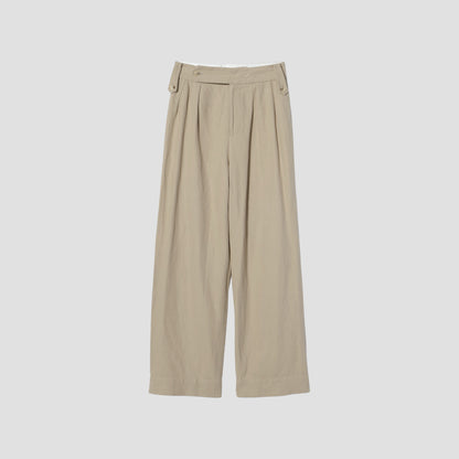 HIGH TWIST COTTON LINEN TROUSERS