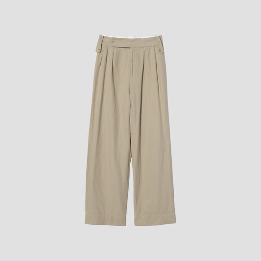 HIGH TWIST COTTON LINEN TROUSERS