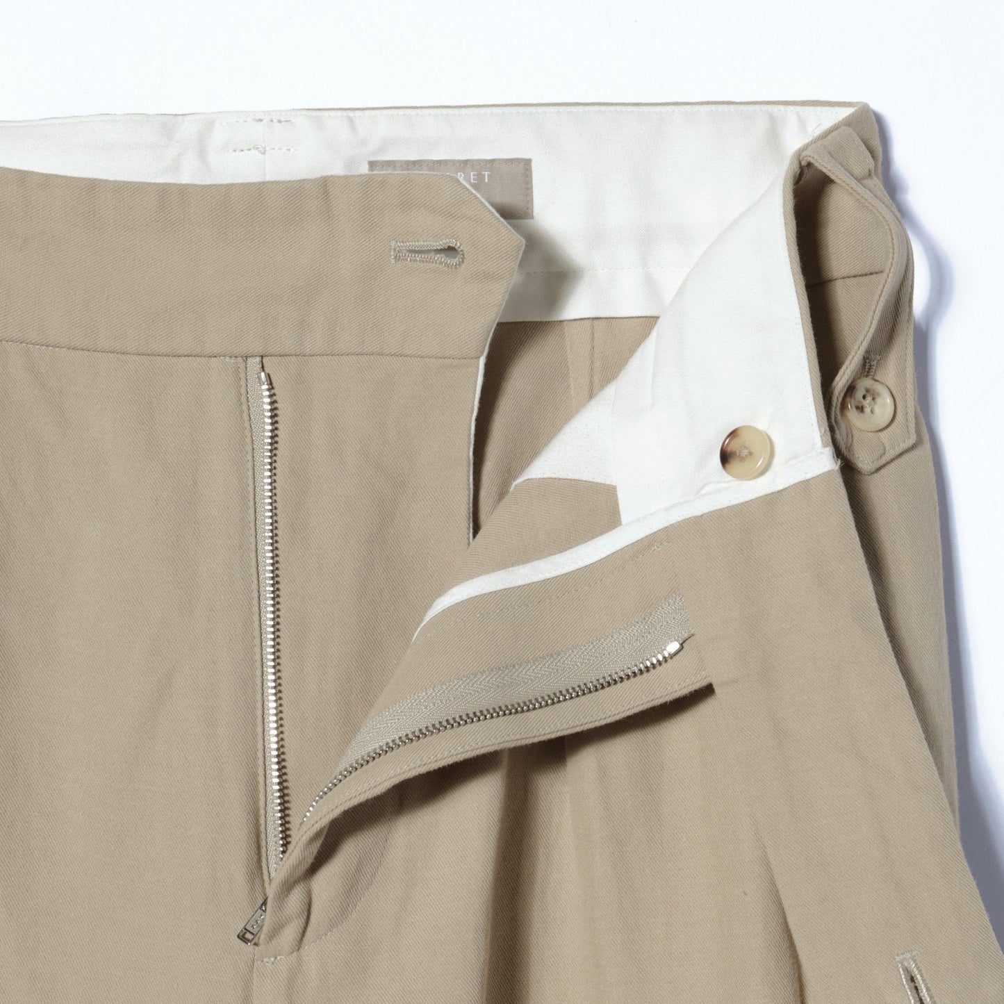HIGH TWIST COTTON LINEN TROUSERS