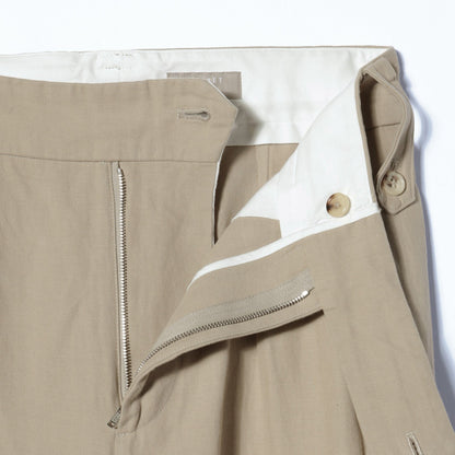HIGH TWIST COTTON LINEN TROUSERS