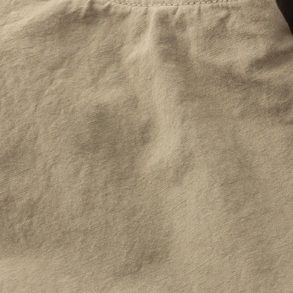COTTON LINEN PLAIN WEAVE TROUSERS
