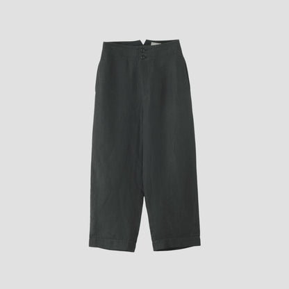MATT LINEN POPLIN TROUSERS