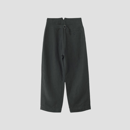MATT LINEN POPLIN TROUSERS