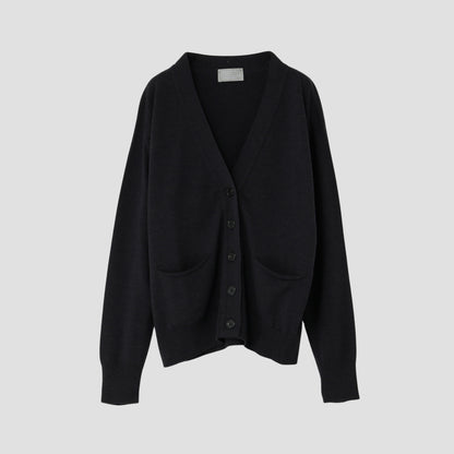 MERINO V NECK CARDIGAN KNIT
