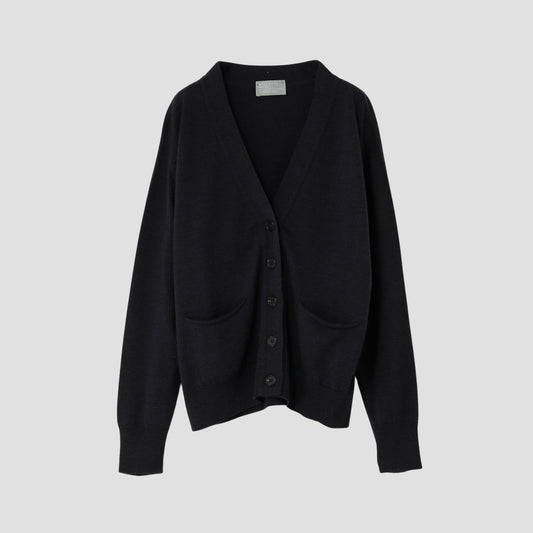 MERINO V NECK CARDIGAN KNIT