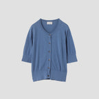 SEA ISLAND COTTON HIGH RIB CARDIGAN KNIT