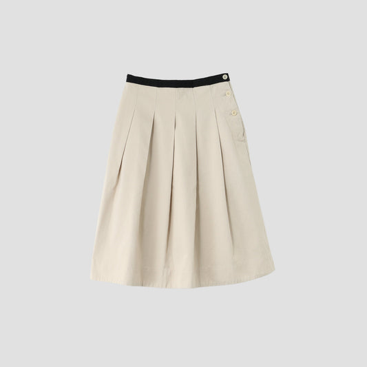 WOOL COTTON HEAVY TWILL SKIRT