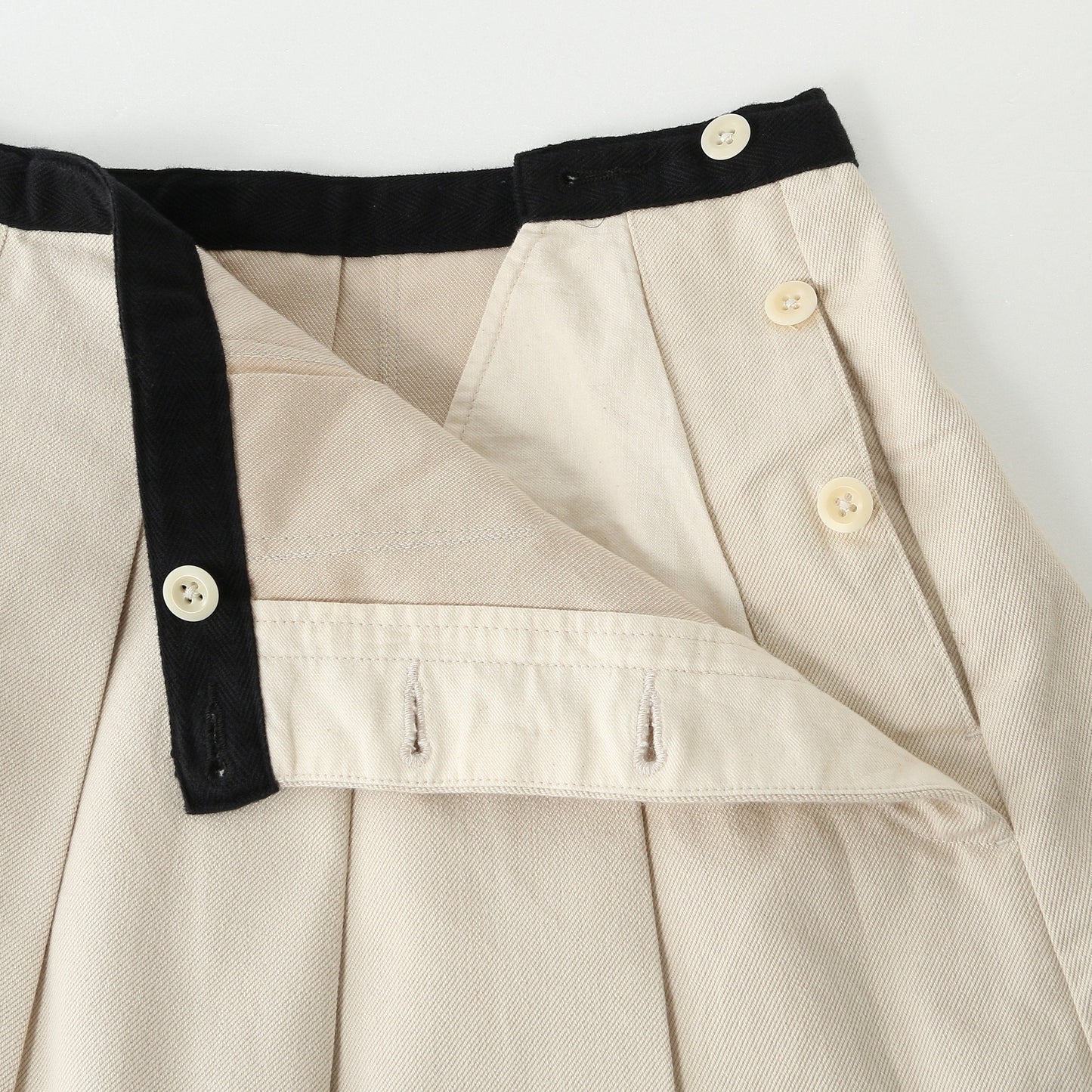 WOOL COTTON HEAVY TWILL SKIRT