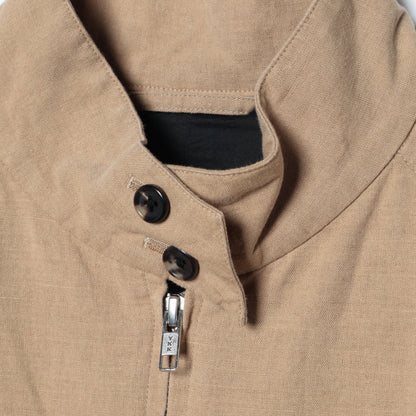 COTTON LINEN PLAIN WEAVE BLOUSON