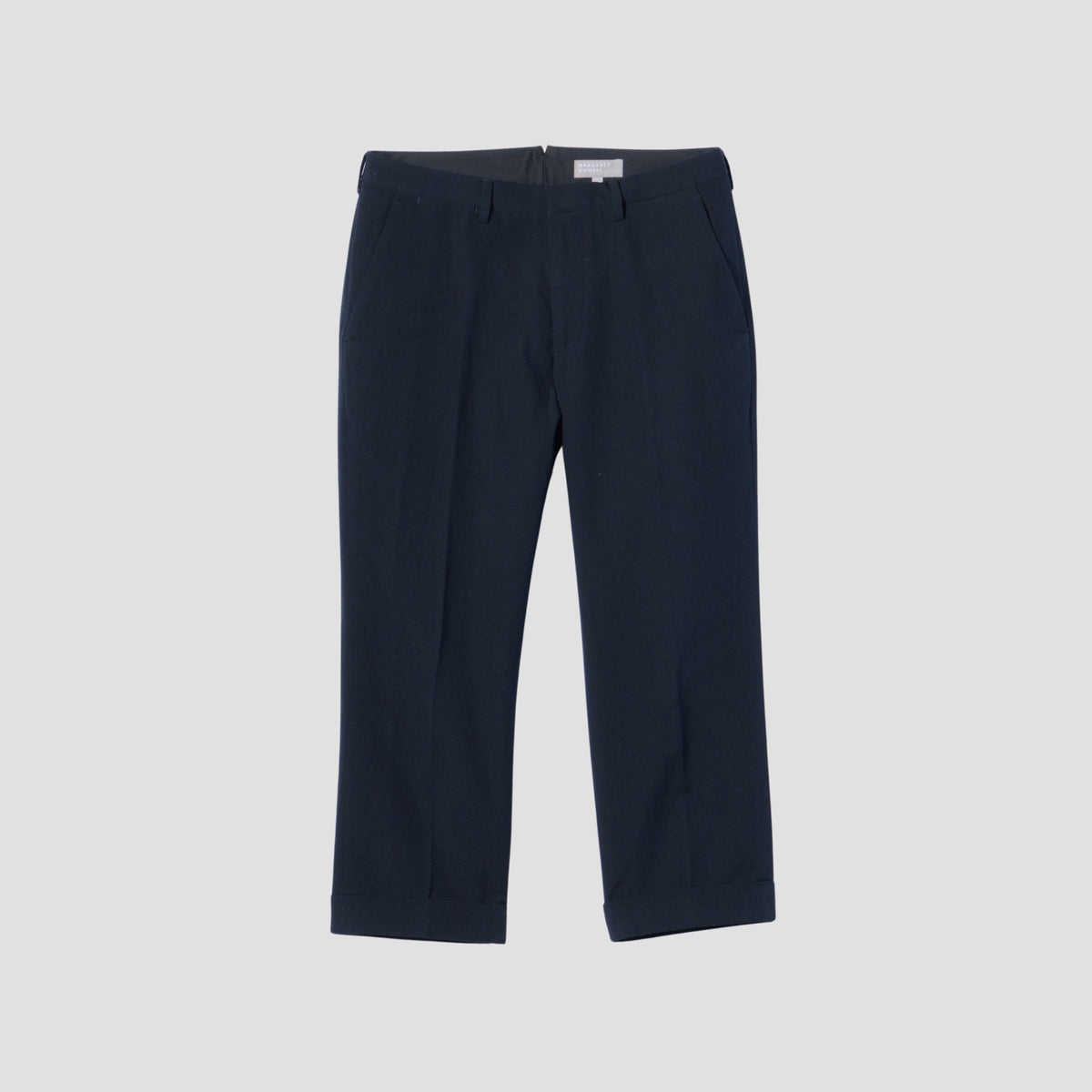 WOOL COTTON GABARDINE TROUSERS