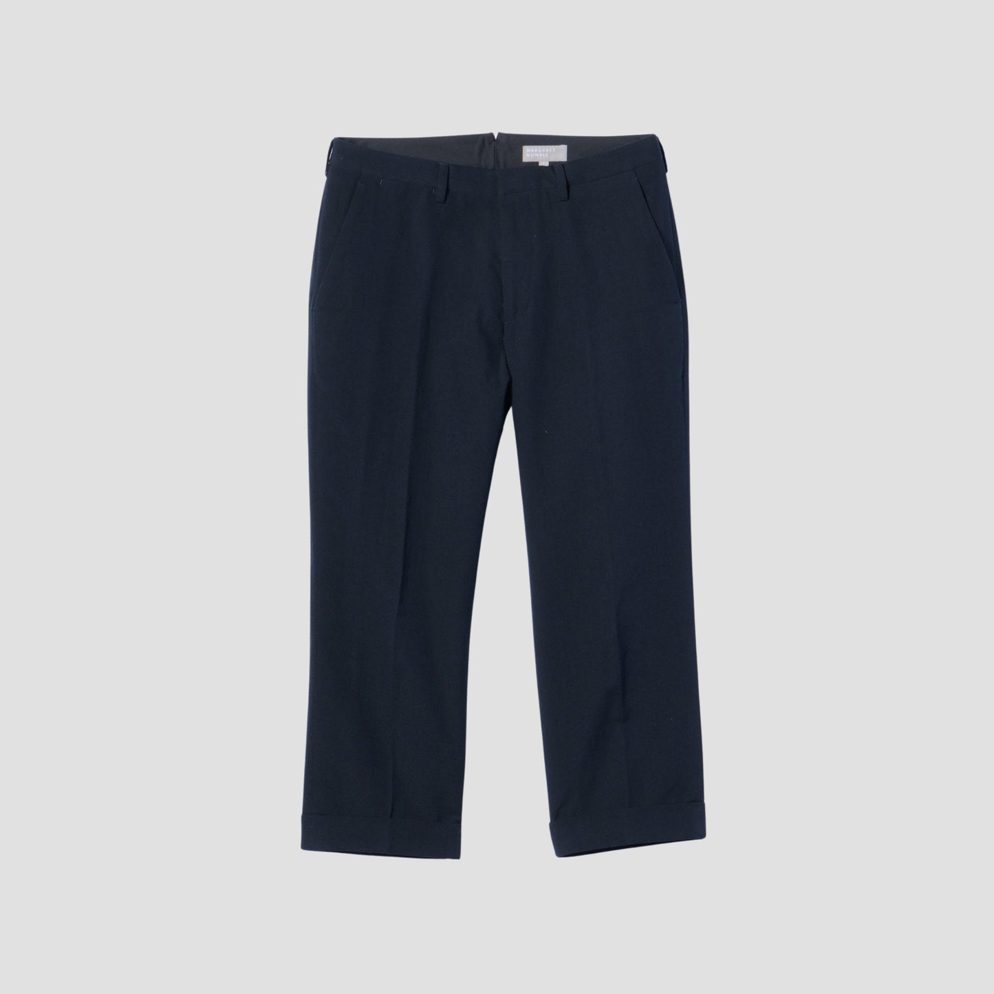 WOOL COTTON GABARDINE TROUSERS