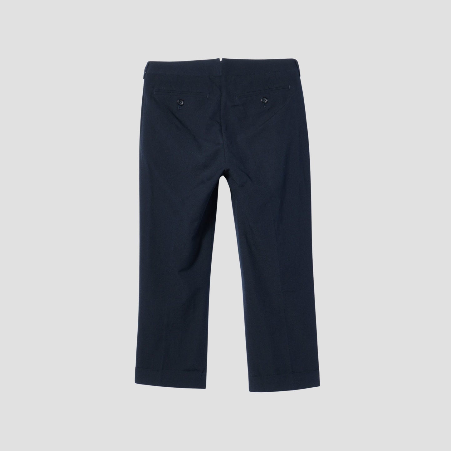 WOOL COTTON GABARDINE TROUSERS